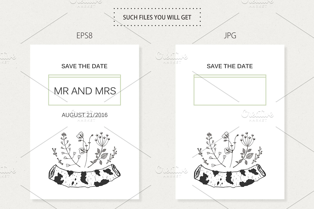 COLLECTION OF ROMANTIC INVITATIONS, an Invitation Template by OlgaAlekseenko (Photo 3 of 3)