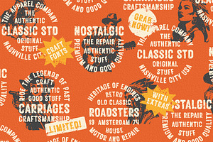 Fendesert - Vintage Stamp Font