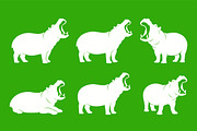 Hippo Silhouette Vector Bundle, an Object Graphic by Artonix (Thumbnail 2 of 3)