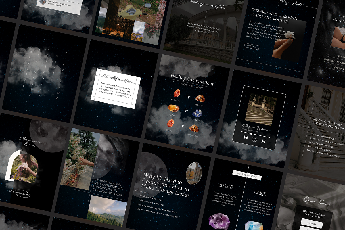 Witchy Instagram Astrology Template, a Social Media Template by Story Native (Photo 2 of 11)