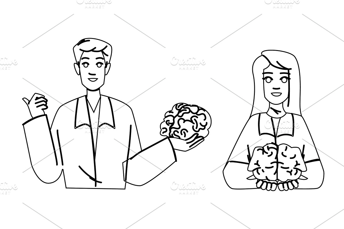 therapy brain health vector, a Healthcare Illustration by pikepicture