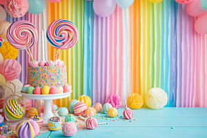 A vibrant birthday cake adorned with, a Photo by Iftikhar Alam