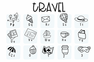 TRAVEL Symbols Fonts