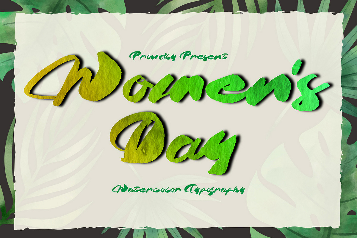 Women's Day Brush Font, a Script Font by 177Studio (Photo 1 of 7)