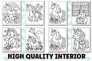 Cute Unicorn Coloring Book for Kids, an Animal Illustration by Design Station (Thumbnail 3 of 8)