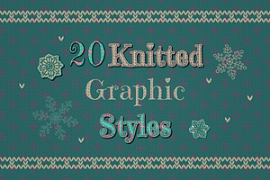 Knitted Text Effects. Graphic Styles