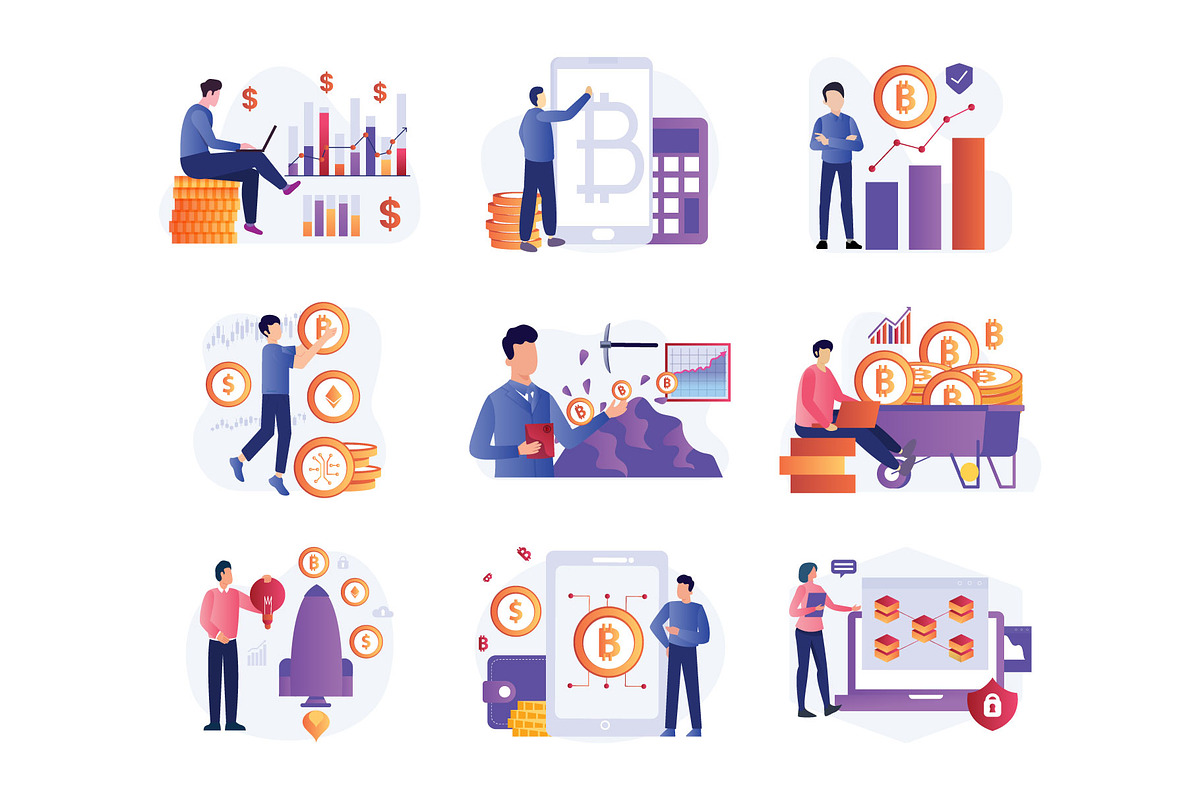 Blockchain Vector Illustration Pack, a Finance Illustration by Vector Portal (Photo 6 of 6)