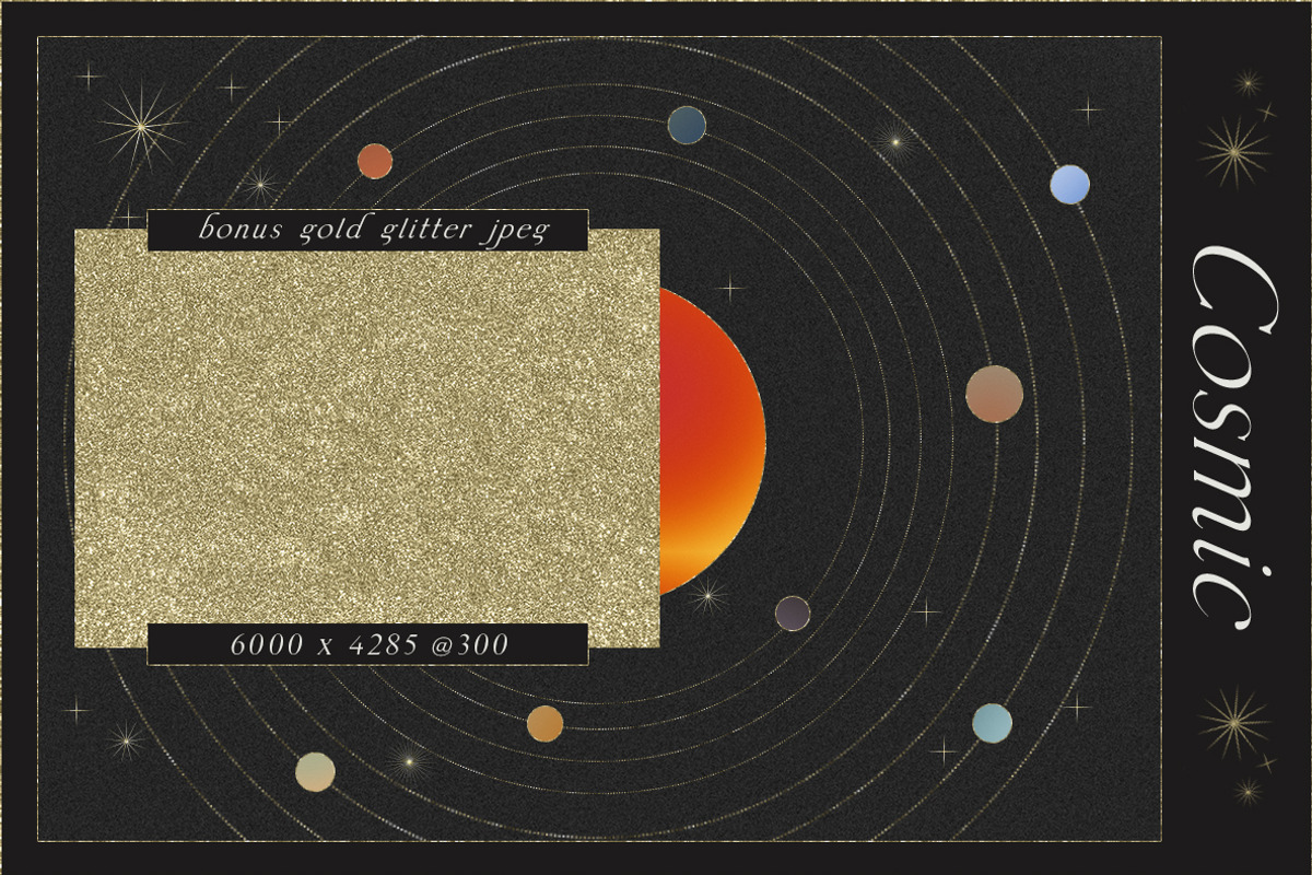 Cosmic Gradients + Bonus Glitter, a Background Graphic by Melanie Helena (Photo 15 of 15)