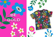 Bold Floral Garden, a Pattern Graphic by Irina Ostapenko (Thumbnail 4 of 5)