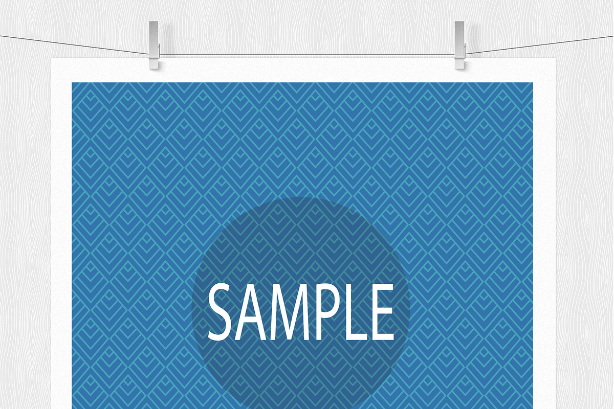 Digital Paper - Blue Patterns, a Pattern Graphic by Leska's Digitals (Photo 5 of 8)