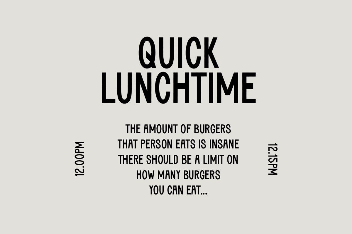 Quick Lunchtime, a Handwritten Font by KH STUDIO (Photo 3 of 5)