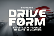 Drive Form - Automotive Typeface, a Sans Serif Font by HipFonts (Thumbnail 1 of 9)