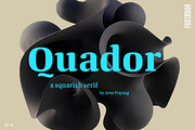 Quador, a Serif Font by fontador (Thumbnail 1 of 9)