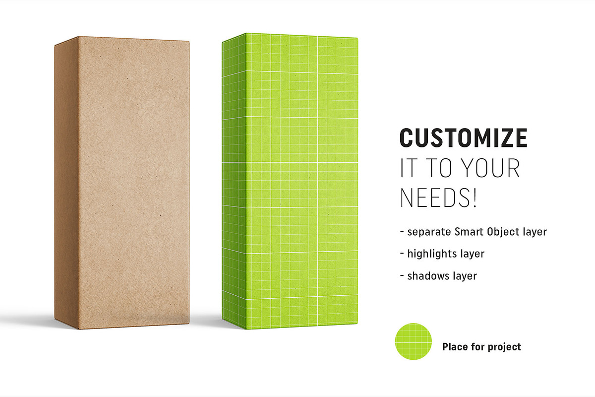 Box mockup 50x135x35, a Packaging Mockup by Smarty Mockups (Photo 2 of 5)