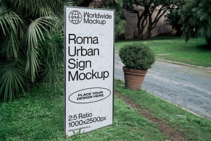 Rome Urban Sign Mockup