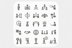 Management And Business Icons Set