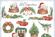 Cozy Christmas Watercolor Collection, a Seasonal Illustration by Nadya Saen Art (Thumbnail 4 of 11)