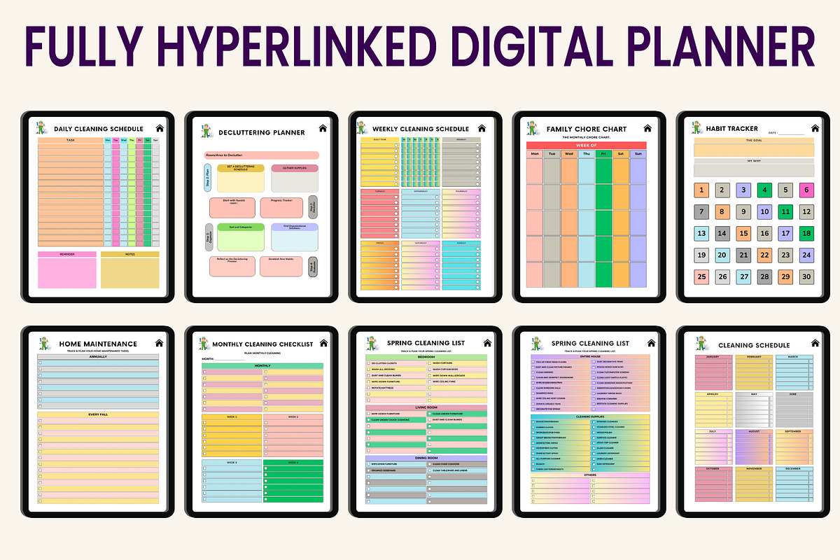 2026 Digital ADHD Cleaning Planner preview 6