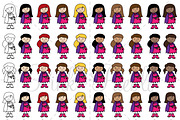 Pregnant Stick Figure Clipart Pack, an Illustration by PinkPueblo (Thumbnail 3 of 4)
