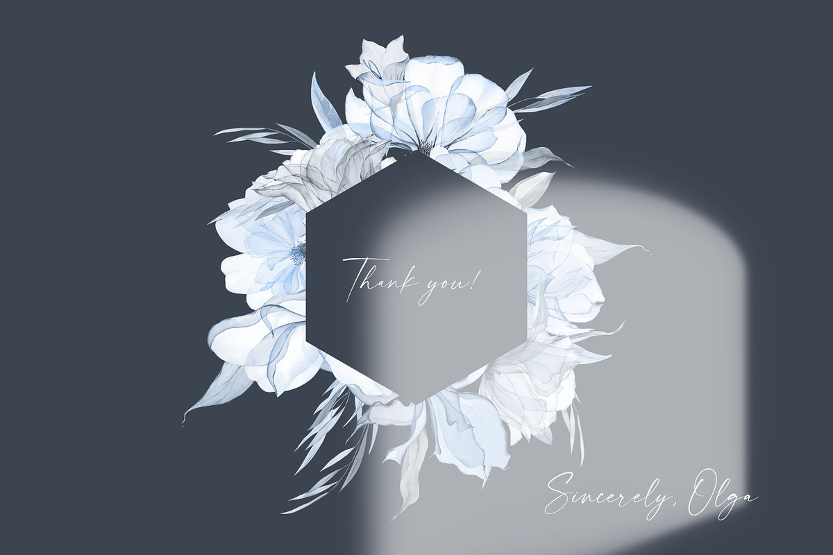 Icy Blue  - Transparent flowers, an Object Illustration by Olga Koelsch (Photo 16 of 16)