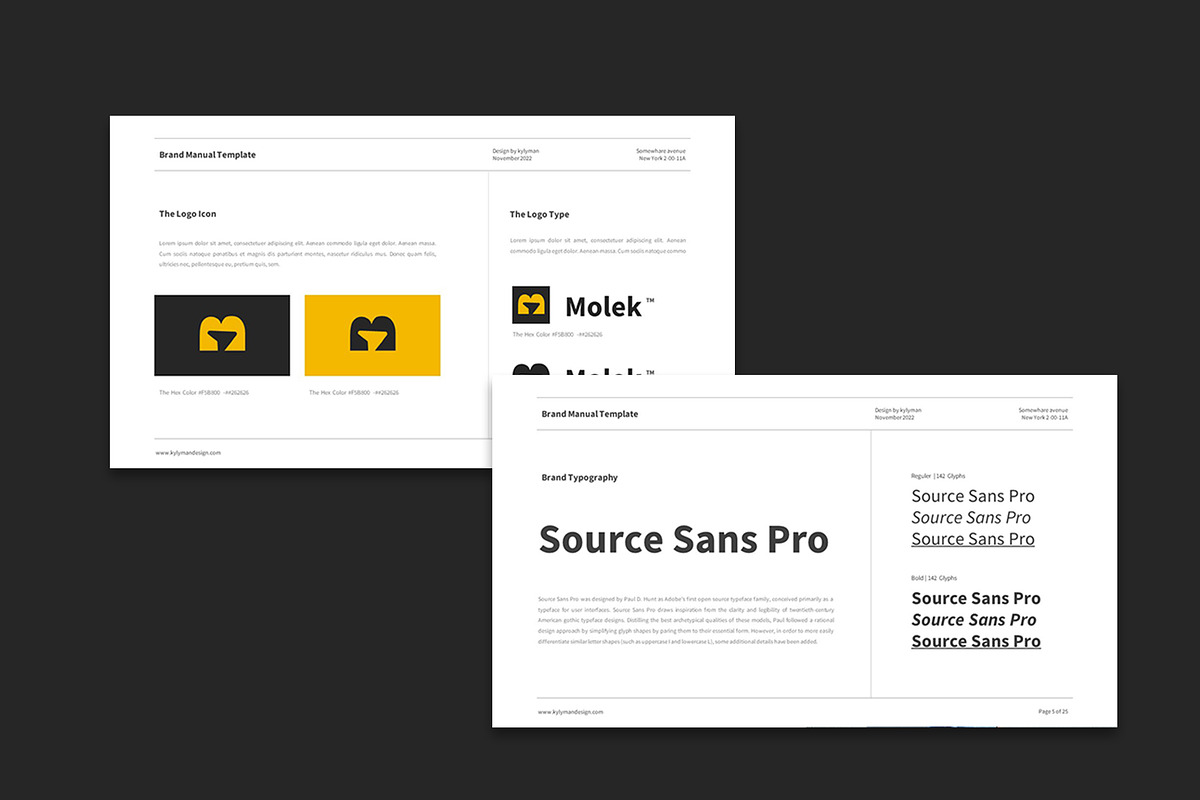 Brand Manual Guidelines Powepoint, a Presentation Template by kylyman (Photo 2 of 6)