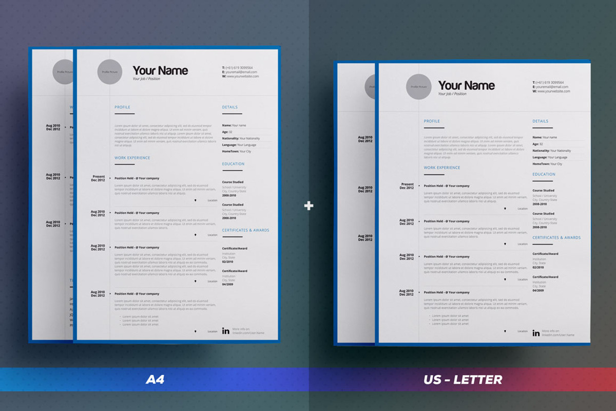 Clean Resume/Cv Template Volume 9, a Resume Template by TheResumeCreator (Photo 4 of 6)