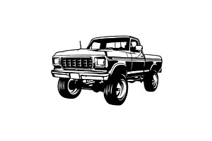 Pickup Truck, Muscle car, Classic, an Object Illustration by Digital-Clipart