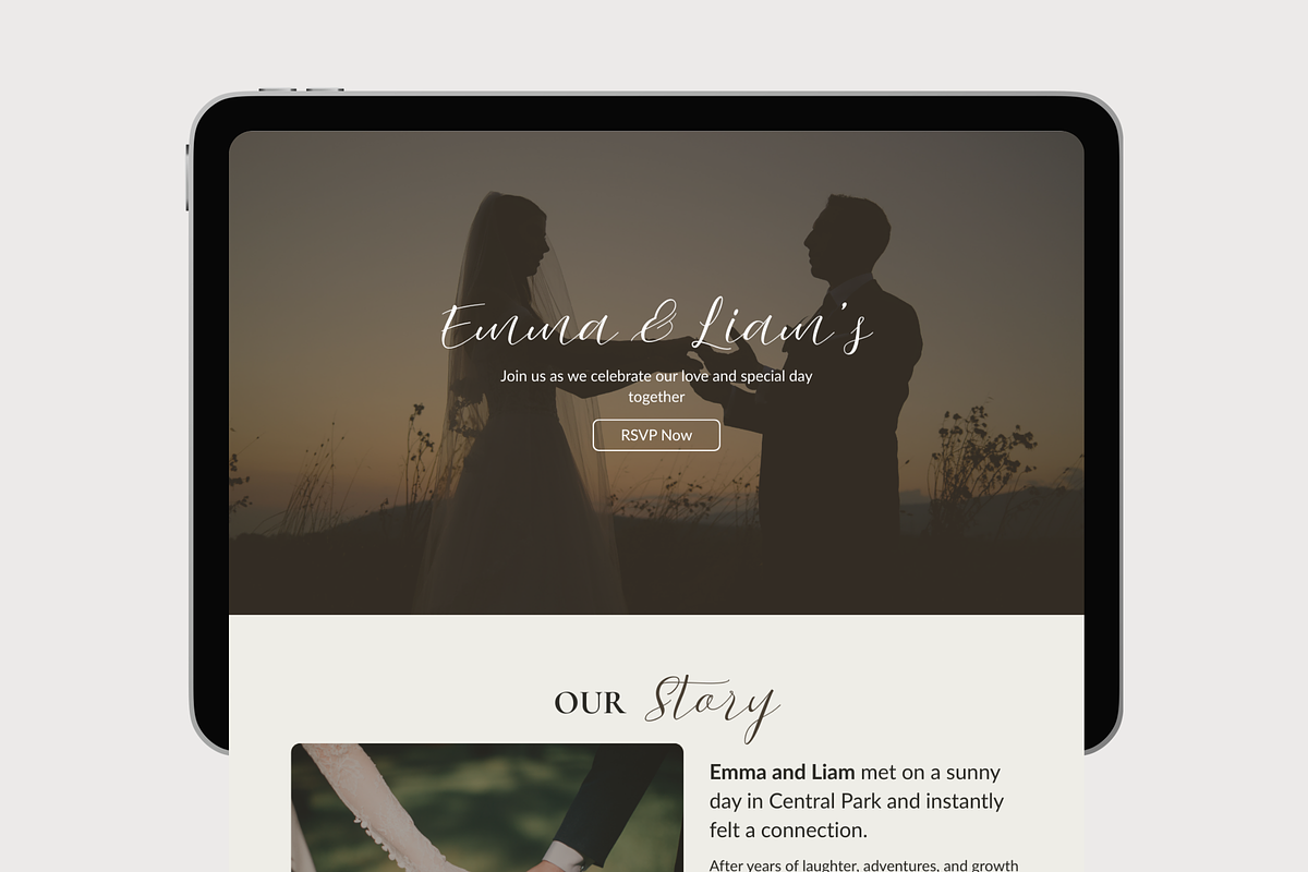 Canva Wedding Website Template, a Landing Page Template by Snapybiz (Photo 8 of 11)