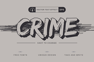 Grunge Crime - Editable Text Effect