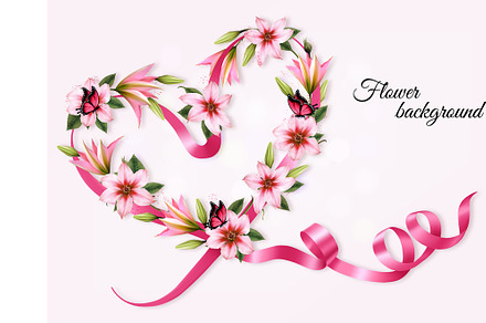 Flower holiday background vector
