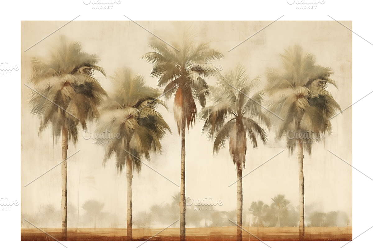 Palm Co · Peaceful Palm Tree Row, a Decorative Illustration by milatovar (Photo 16 of 16)