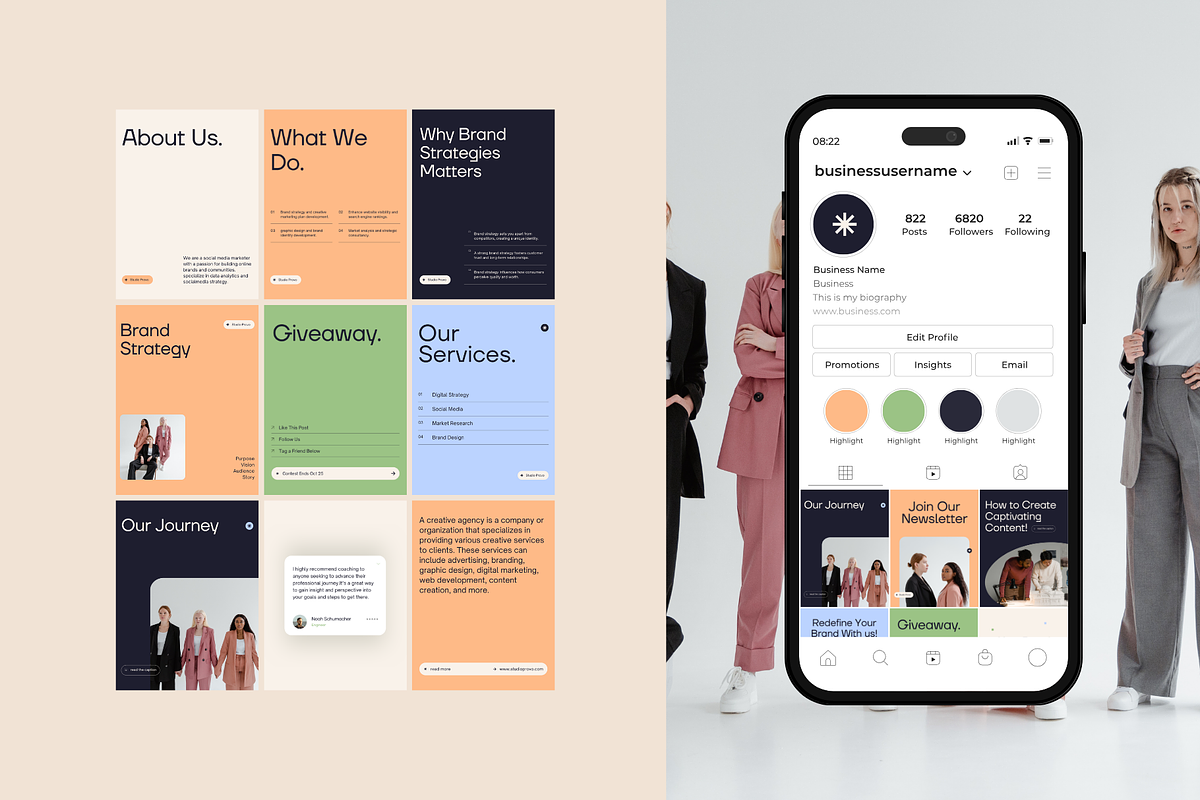 Business | Instagram Template Kit, a Social Media Template by Studio Provo (Photo 5 of 6)