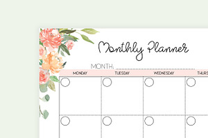 Monthly Planner A5 Inserts