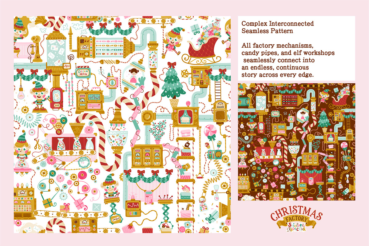 Christmas Elf Factory Vector Kit, a Seasonal Illustration by Svitlana Kharchuk (Photo 6 of 13)
