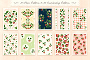 Cottage Strawberry Clipart & Pattern, a Pattern Graphic by PATTERNS etc. (Thumbnail 8 of 16)