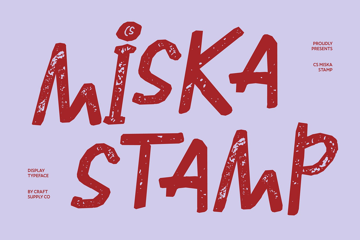 CS Miska Stamp, a Handwritten Font by Craft Supply Co. (Photo 1 of 8)