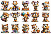 Quirky Easter Cat Clipart, an Illustration by OK Design (Thumbnail 3 of 6)