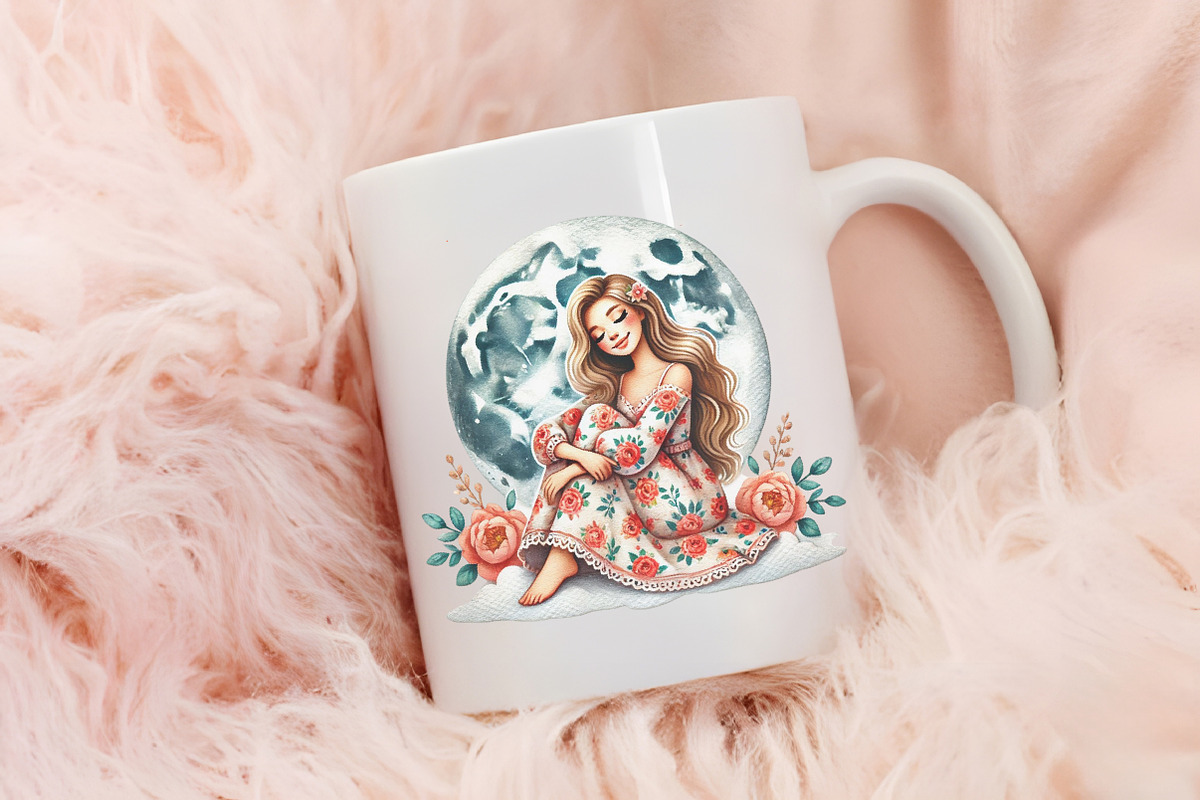 Spring Pin Up Girl Sublimation Clipa, an Illustration by RobertsArt (Photo 3 of 7)