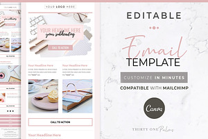 Canva & Mailchimp Template | Blush
