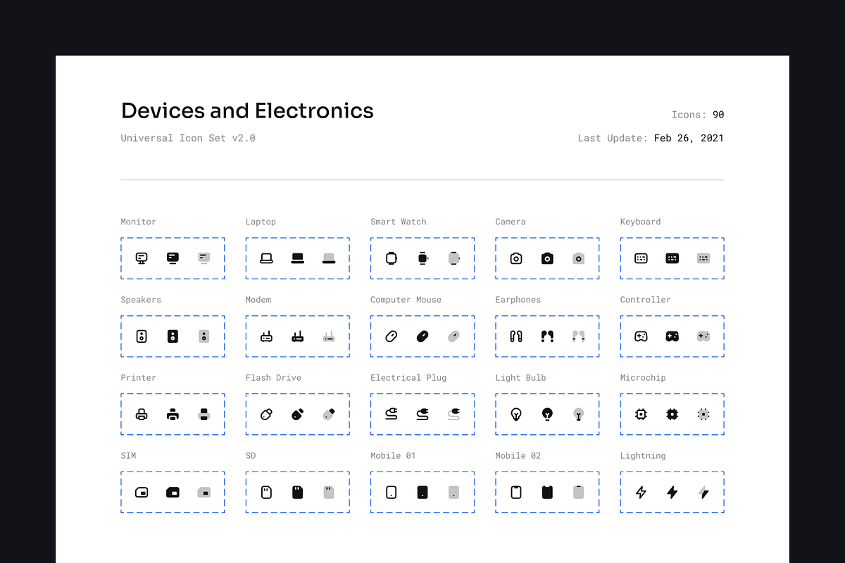 Devices and Electronics Icon Set, a Solid Icon by 123done (Photo 2 of 3)