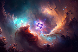 Radiant Nebula with Cosmic Energy, a Background Photo by ApertureVintage