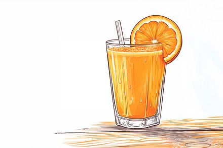 Refreshing glass of orange juice, a Food & Drink Photo by MistyDay