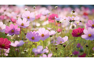 lilac purple and pink flowers ai, a Nature Photo by pikepicture