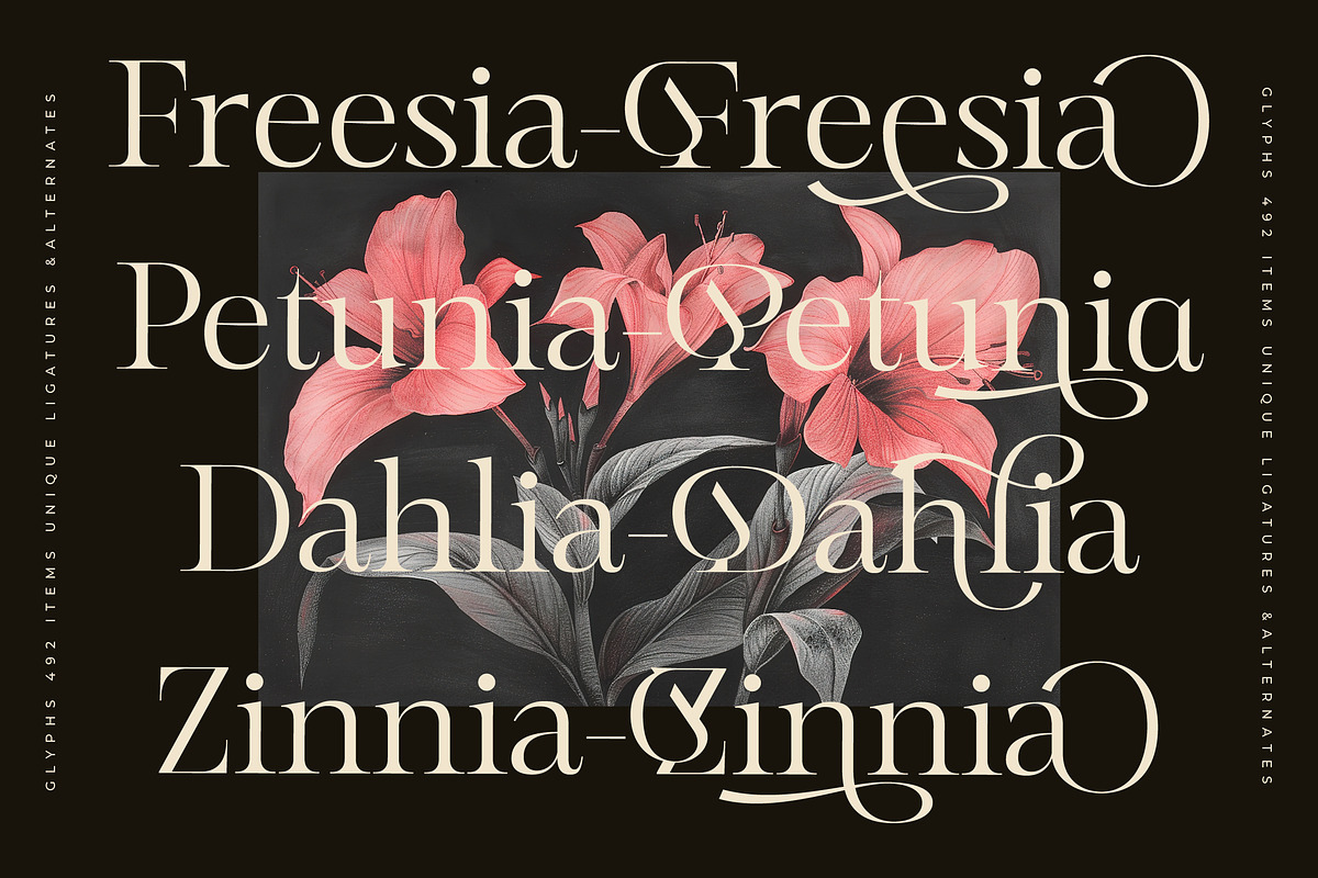 Mevara - Elegant Serif with Flourish, a Serif Font by Glyphofik x GudPap (Photo 8 of 15)