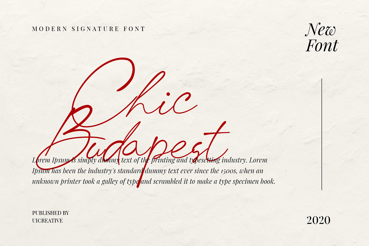 Chick Budapest Signature Font, a Handwritten Font by UICreative (Photo 1 of 5)