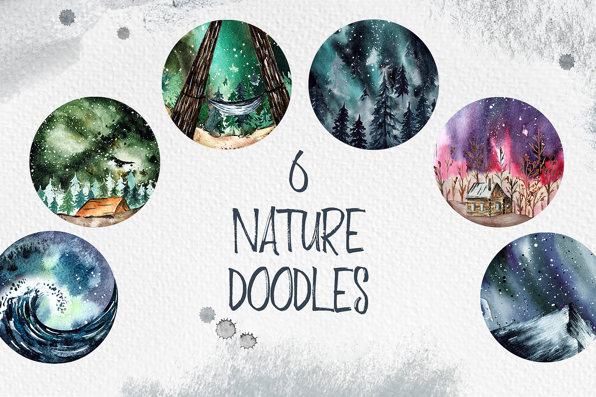 Space Travel - watercolor collection, a Texture Illustration by Alina Sh (Photo 6 of 11)