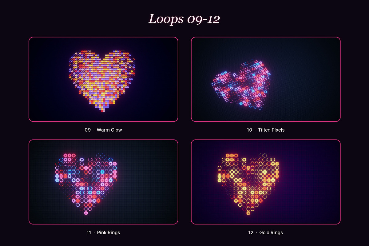 Heart Glow - 12 4K Loops, a Background Graphic by Photocreo Michal Bednarek (Photo 4 of 7)