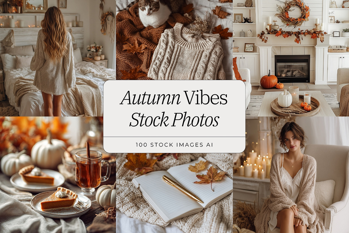 Autumn Vibes Stock Photo Bundle, a Photo by ZenSocialDesigns (Photo 1 of 9)