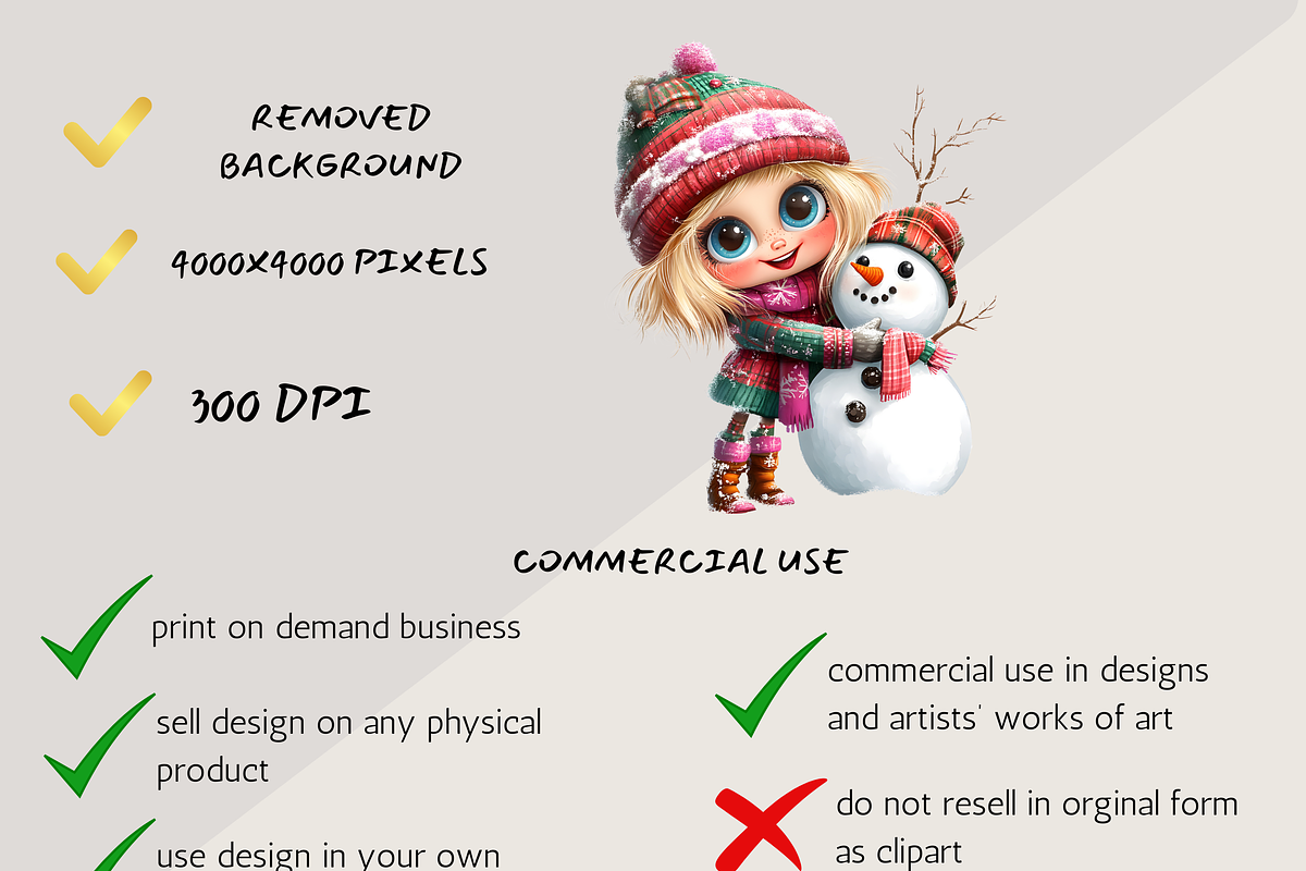 SUPER QUIRKY CHRISTMAS CLIPART PACK, a Person Illustration by Daring Digies (Photo 6 of 9)