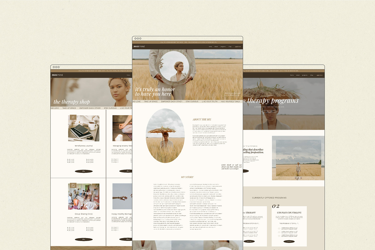Showit Wellness Website Template, a Squarespace Template by SoulfulTemplateShop (Photo 4 of 7)